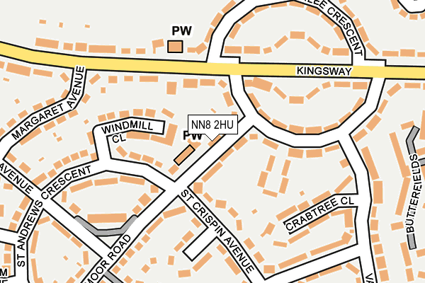 NN8 2HU map - OS OpenMap – Local (Ordnance Survey)