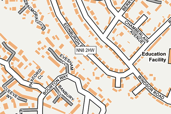 NN8 2HW map - OS OpenMap – Local (Ordnance Survey)
