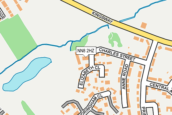 NN8 2HZ map - OS OpenMap – Local (Ordnance Survey)