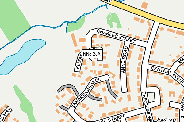 NN8 2JA map - OS OpenMap – Local (Ordnance Survey)