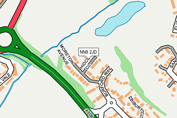 NN8 2JD map - OS OpenMap – Local (Ordnance Survey)