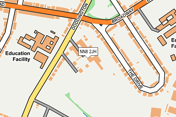 NN8 2JH map - OS OpenMap – Local (Ordnance Survey)