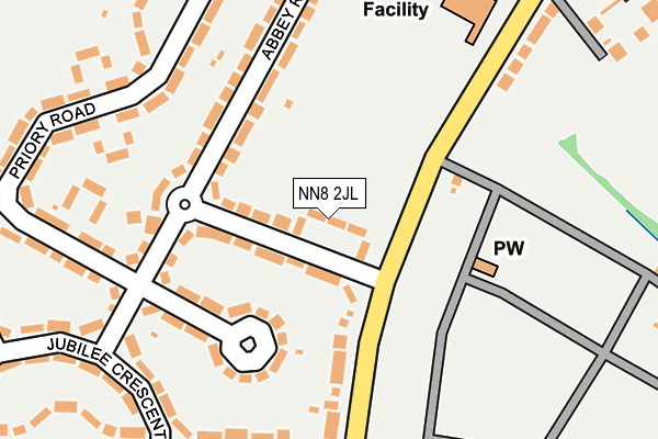 NN8 2JL map - OS OpenMap – Local (Ordnance Survey)