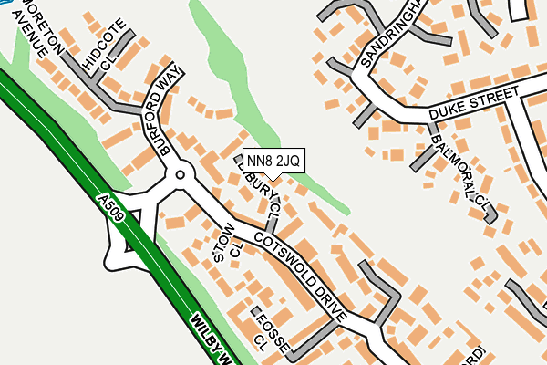 NN8 2JQ map - OS OpenMap – Local (Ordnance Survey)