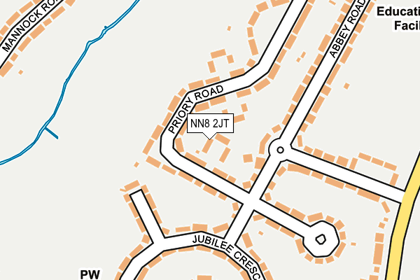 NN8 2JT map - OS OpenMap – Local (Ordnance Survey)