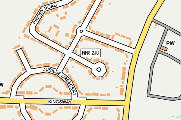 NN8 2JU map - OS OpenMap – Local (Ordnance Survey)