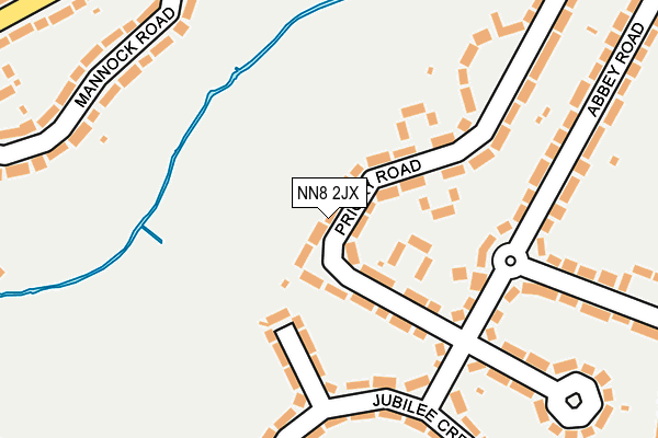 NN8 2JX map - OS OpenMap – Local (Ordnance Survey)