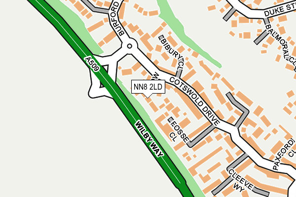 NN8 2LD map - OS OpenMap – Local (Ordnance Survey)