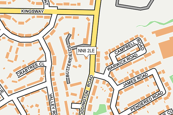 NN8 2LE map - OS OpenMap – Local (Ordnance Survey)