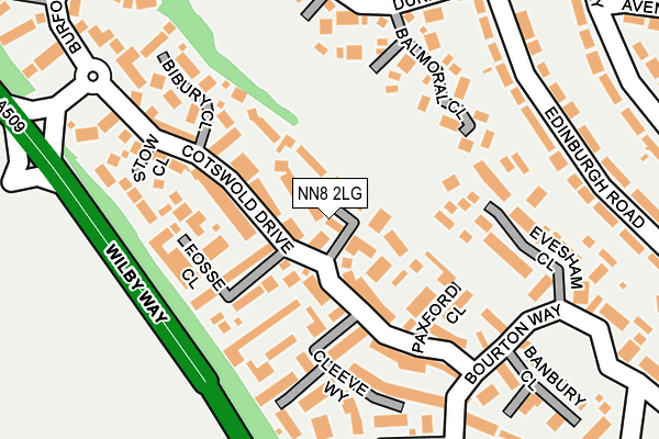 NN8 2LG map - OS OpenMap – Local (Ordnance Survey)