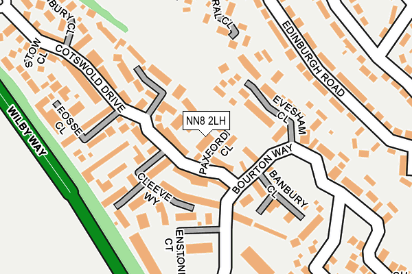 NN8 2LH map - OS OpenMap – Local (Ordnance Survey)