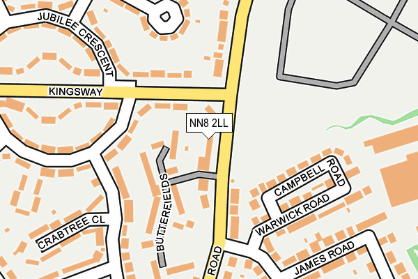 NN8 2LL map - OS OpenMap – Local (Ordnance Survey)