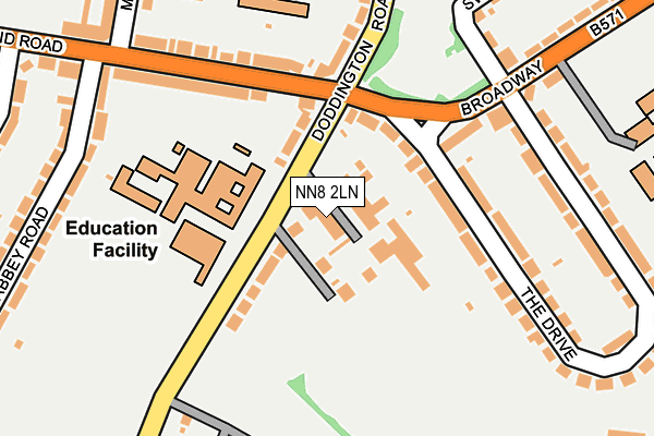NN8 2LN map - OS OpenMap – Local (Ordnance Survey)