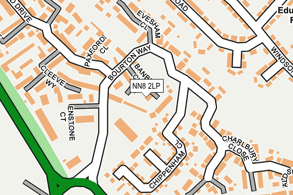 NN8 2LP map - OS OpenMap – Local (Ordnance Survey)