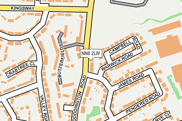 NN8 2LW map - OS OpenMap – Local (Ordnance Survey)