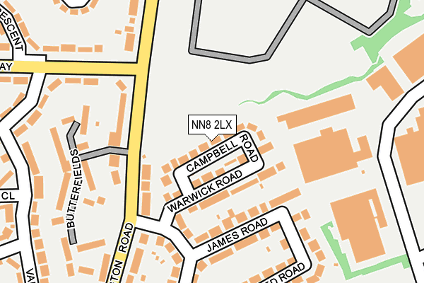 NN8 2LX map - OS OpenMap – Local (Ordnance Survey)