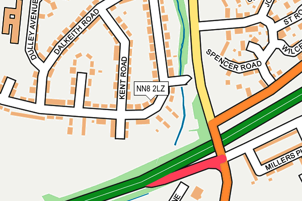 NN8 2LZ map - OS OpenMap – Local (Ordnance Survey)