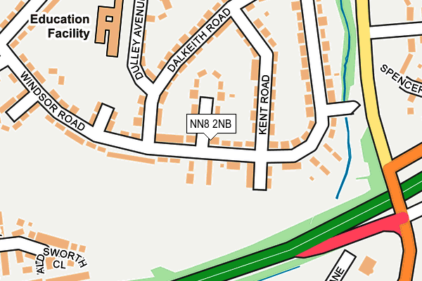 NN8 2NB map - OS OpenMap – Local (Ordnance Survey)