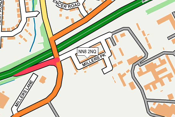 NN8 2NQ map - OS OpenMap – Local (Ordnance Survey)