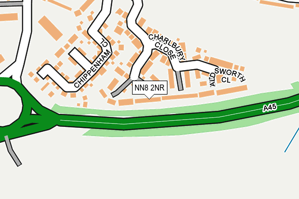 NN8 2NR map - OS OpenMap – Local (Ordnance Survey)