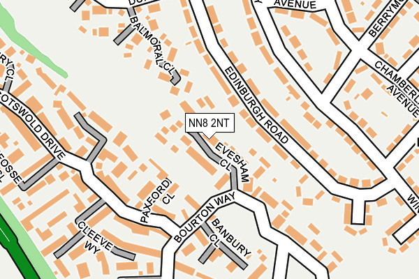 NN8 2NT map - OS OpenMap – Local (Ordnance Survey)