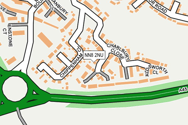 NN8 2NU map - OS OpenMap – Local (Ordnance Survey)