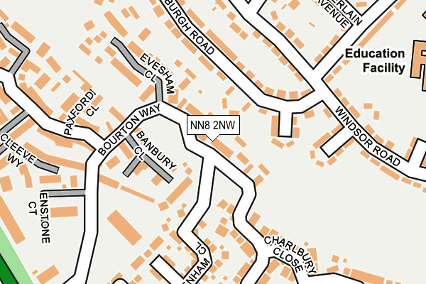 NN8 2NW map - OS OpenMap – Local (Ordnance Survey)