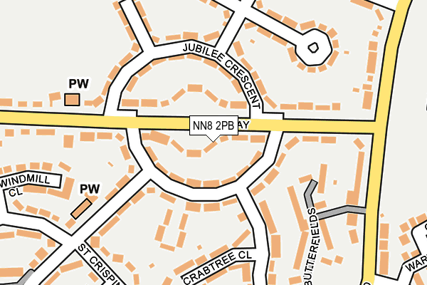NN8 2PB map - OS OpenMap – Local (Ordnance Survey)