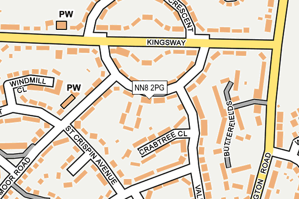 NN8 2PG map - OS OpenMap – Local (Ordnance Survey)