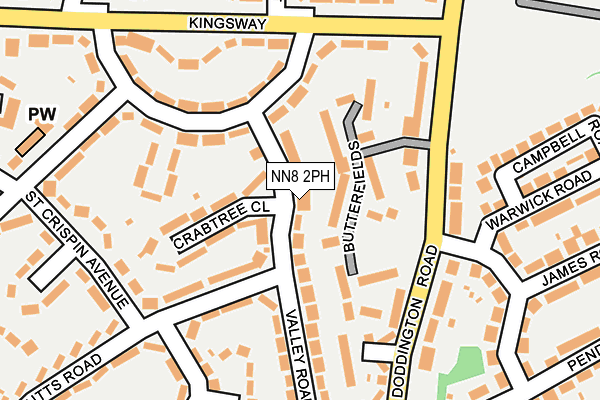 NN8 2PH map - OS OpenMap – Local (Ordnance Survey)