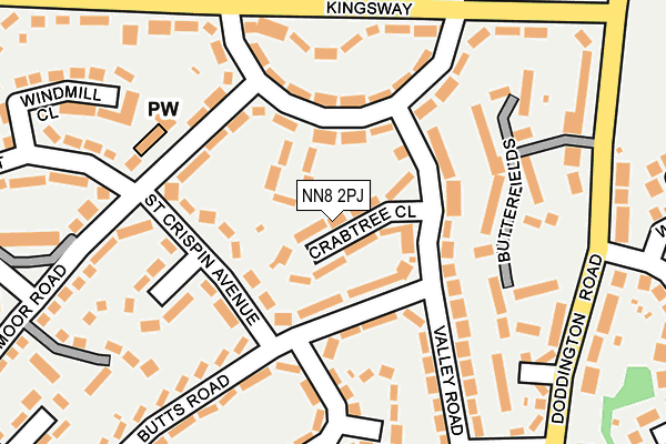 NN8 2PJ map - OS OpenMap – Local (Ordnance Survey)