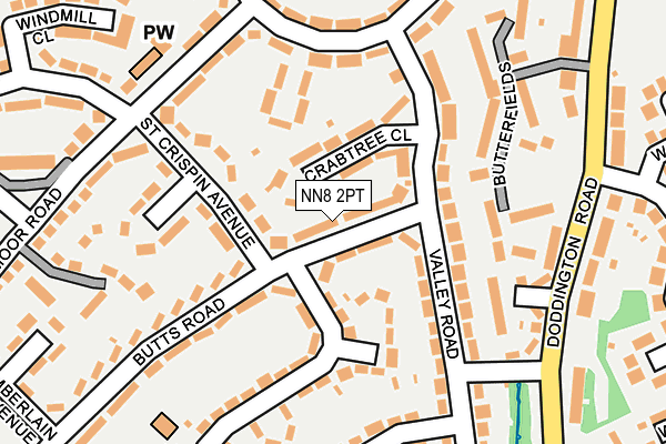 NN8 2PT map - OS OpenMap – Local (Ordnance Survey)