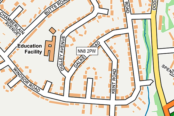 NN8 2PW map - OS OpenMap – Local (Ordnance Survey)