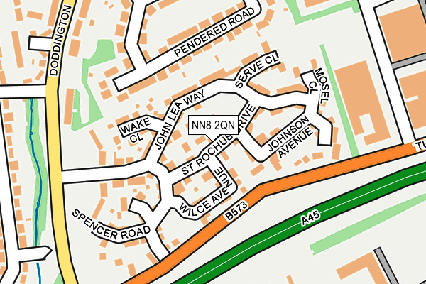 NN8 2QN map - OS OpenMap – Local (Ordnance Survey)