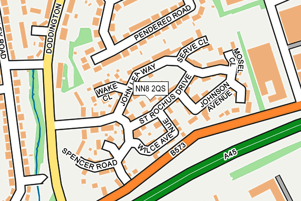 NN8 2QS map - OS OpenMap – Local (Ordnance Survey)