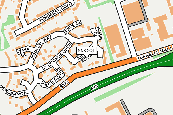 NN8 2QT map - OS OpenMap – Local (Ordnance Survey)