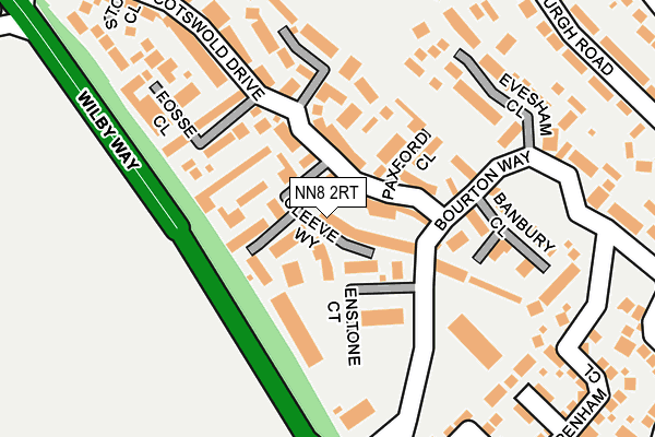 NN8 2RT map - OS OpenMap – Local (Ordnance Survey)