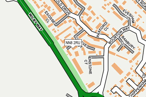 NN8 2RU map - OS OpenMap – Local (Ordnance Survey)