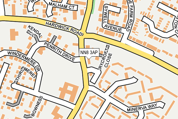 NN8 3AP map - OS OpenMap – Local (Ordnance Survey)