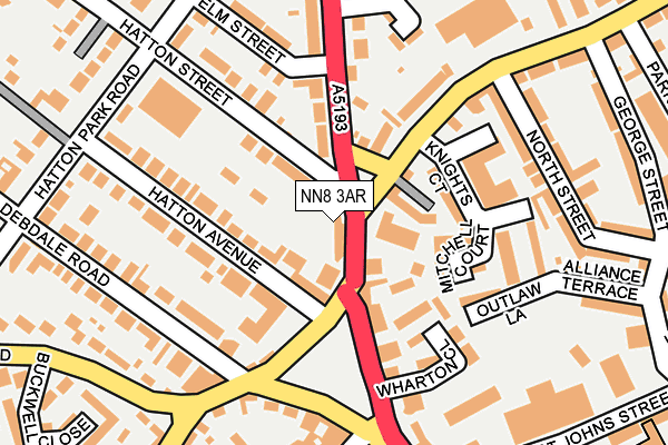 NN8 3AR map - OS OpenMap – Local (Ordnance Survey)