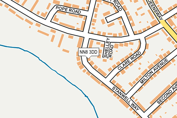 NN8 3DD map - OS OpenMap – Local (Ordnance Survey)