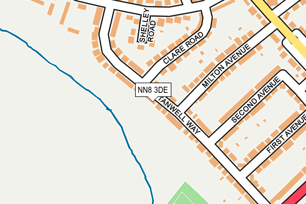 NN8 3DE map - OS OpenMap – Local (Ordnance Survey)