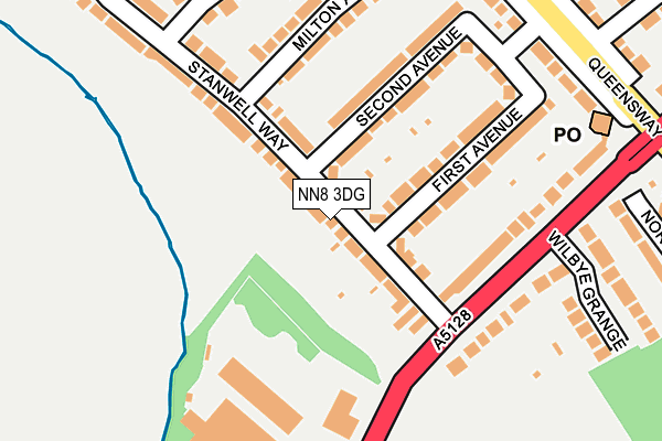 NN8 3DG map - OS OpenMap – Local (Ordnance Survey)