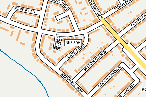 NN8 3DH map - OS OpenMap – Local (Ordnance Survey)