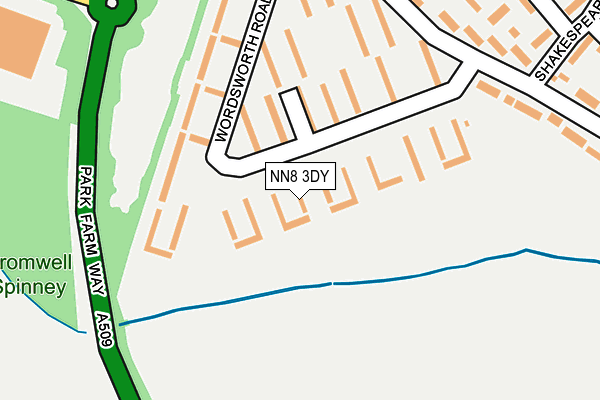 NN8 3DY map - OS OpenMap – Local (Ordnance Survey)
