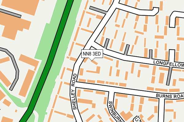 NN8 3ED map - OS OpenMap – Local (Ordnance Survey)