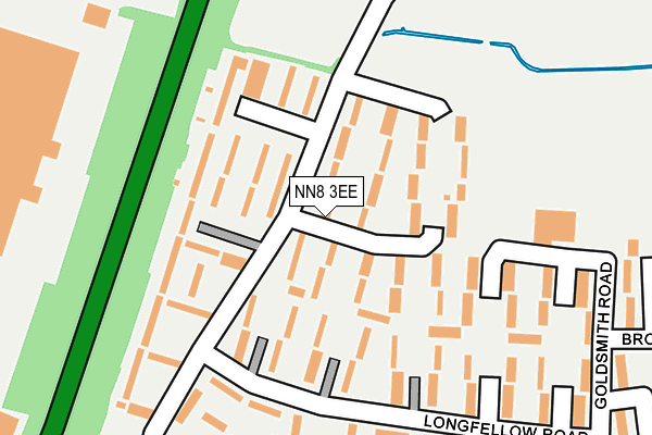 NN8 3EE map - OS OpenMap – Local (Ordnance Survey)