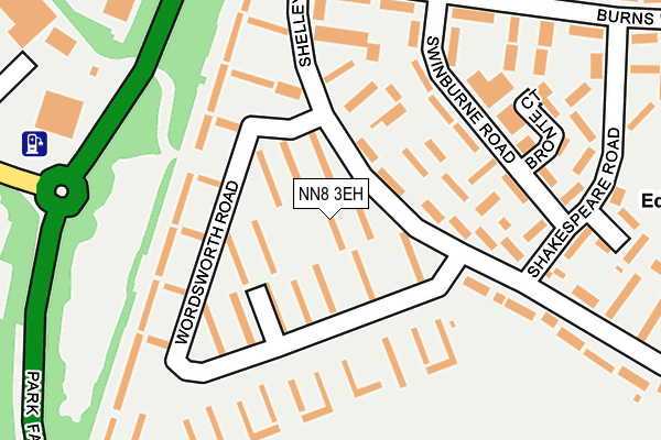 NN8 3EH map - OS OpenMap – Local (Ordnance Survey)