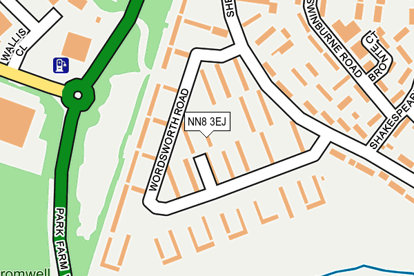 NN8 3EJ map - OS OpenMap – Local (Ordnance Survey)