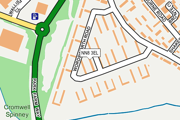 NN8 3EL map - OS OpenMap – Local (Ordnance Survey)